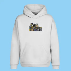 Jotaro Star Platinum Duo | JoJo’s Adventure | Sweat à capuche brodé