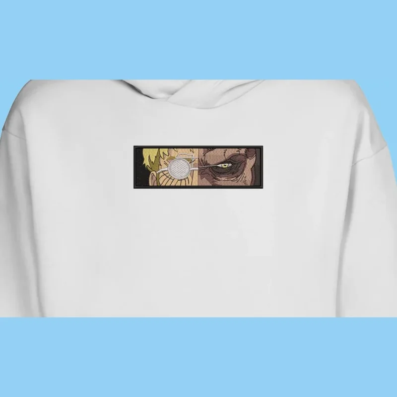 Reiner Bertholdt Titan Stare | L’Attaque des Titans | Sweat à capuche brodé