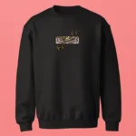 Sweatshirt brodé Giorno Gold Experience Eyes noir – JoJo’s Adventure