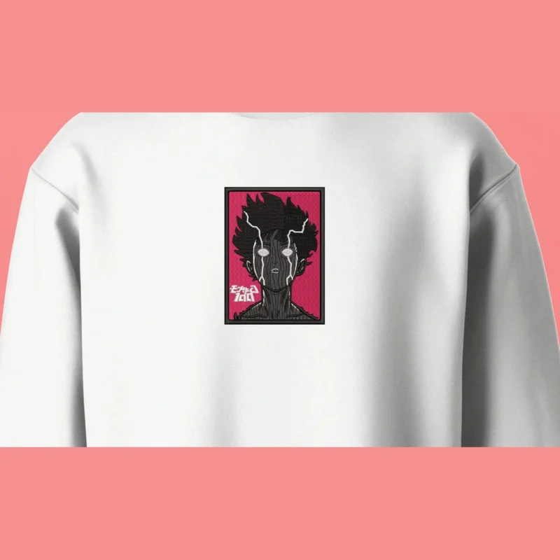 Mob Psycho Mask | Mob Psycho 100 | Sweatshirt brodé