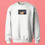 Sweatshirt brodé Mash Burnedead Gaze blanc – Mashle: Magic and Muscles
