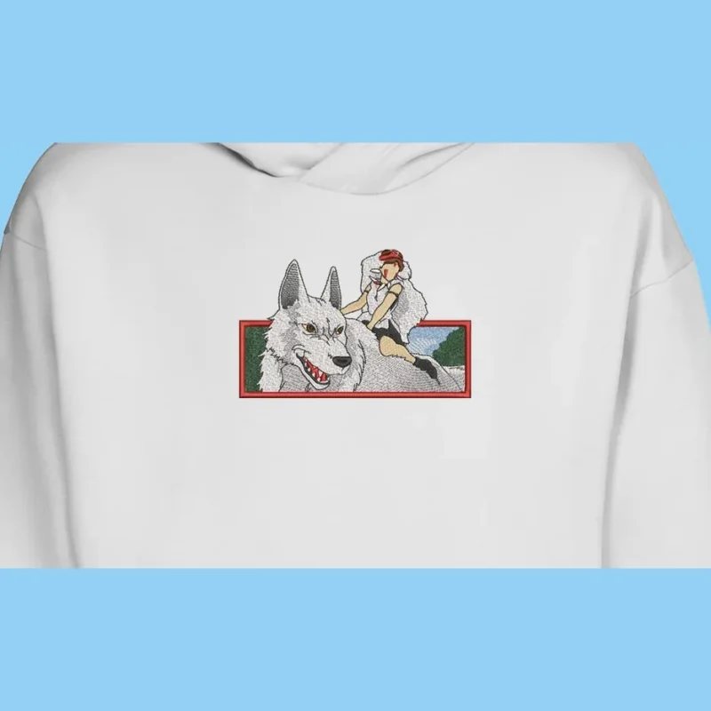 San Wolf Spirit | Princesse Mononoké | Sweat à capuche brodé