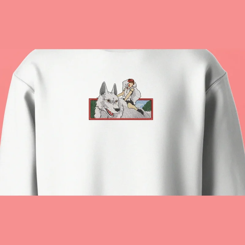 San Wolf Spirit | Princesse Mononoké | Sweatshirt brodé