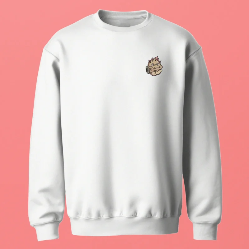 Calcifer Fire Spirit | Le Château ambulant | Sweatshirt brodé