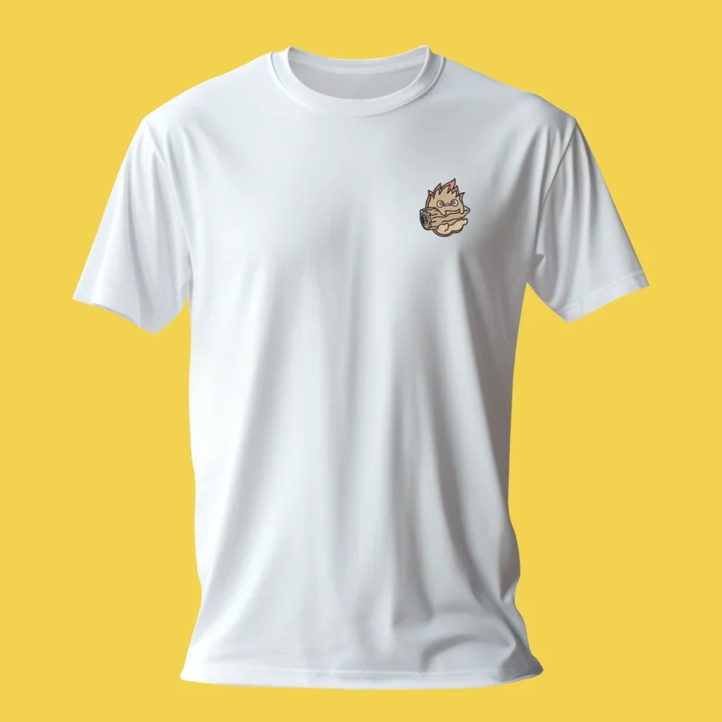 Calcifer Fire Spirit | Le Château ambulant | T-shirt brodé Calcifer Fire Spirit | Le Château ambulant | T-shirt brodé
