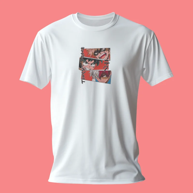Deku Bakugo Shoto Panel | My Hero Academia | T-shirt brodé