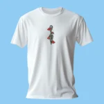 T-shirt brodé kunai de l'Akatsuki (Crimson Kunai) blanc – Naruto
