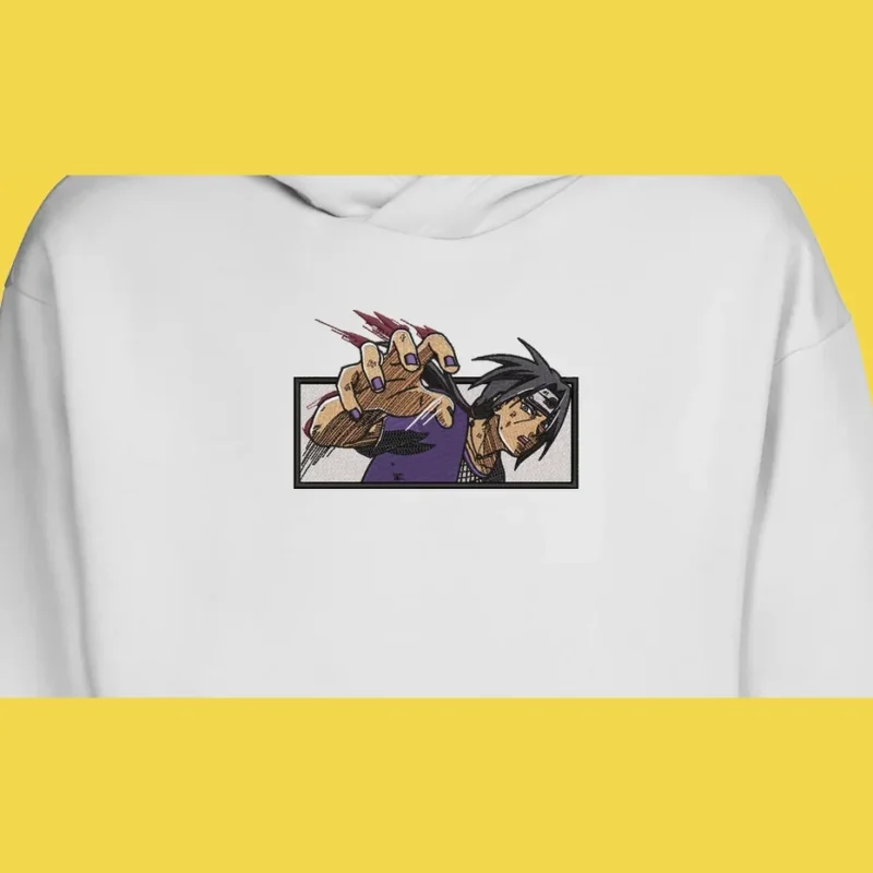 Itachi Genjutsu Grip | Naruto | Sweat à capuche brodé