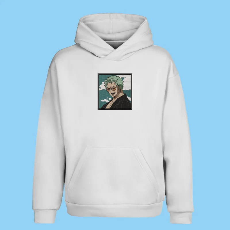 Roronoa Zoro Wano Smile | One Piece | Sweat à capuche brodé
