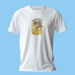 T-shirt brodé Monkey D. Luffy (Gear 5 Sun God Nika) blanc – One Piece