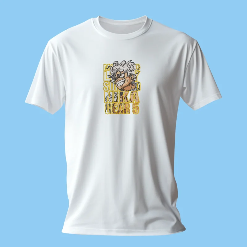 Luffy Gear 5 Nika | One Piece | T-shirt brodé
