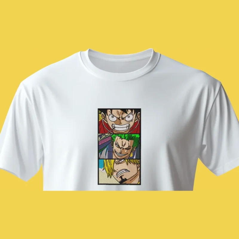 Monster Trio Panel | One Piece | T-shirt brodé