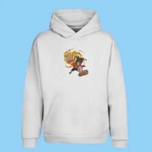 Luffy Red Hawk | One Piece | Sweat à capuche brodé