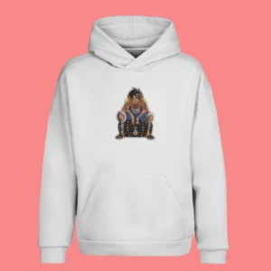 Luffy Pirate King Throne | One Piece | Sweat à capuche brodé