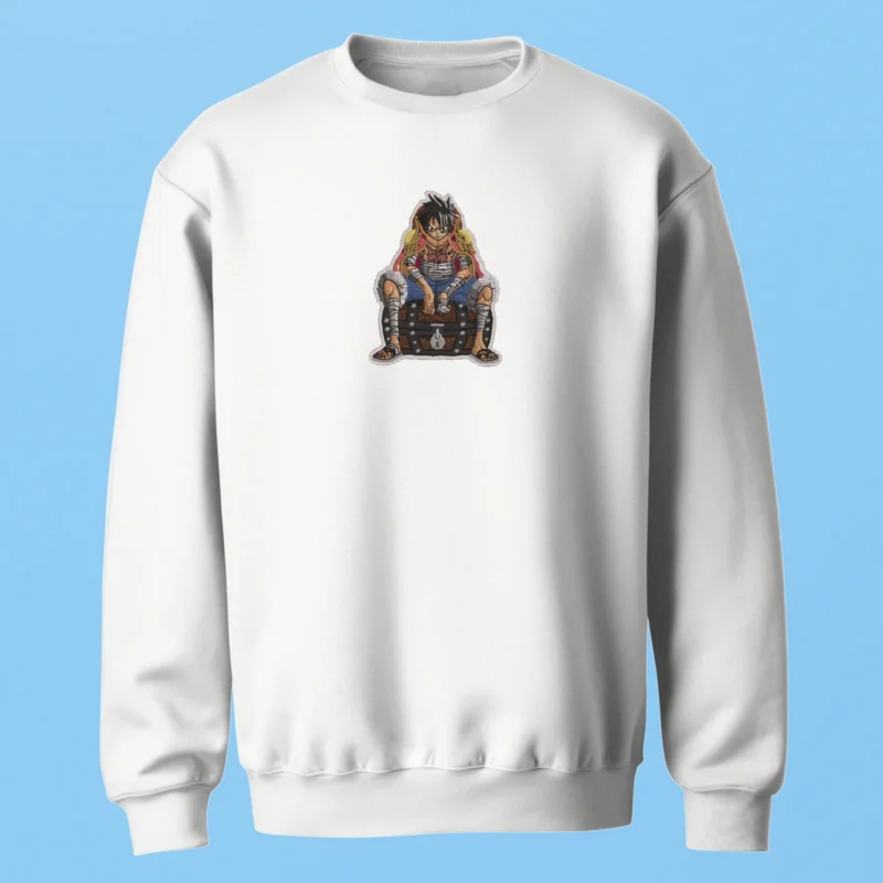 Luffy Pirate King Throne | One Piece | Sweatshirt brodé