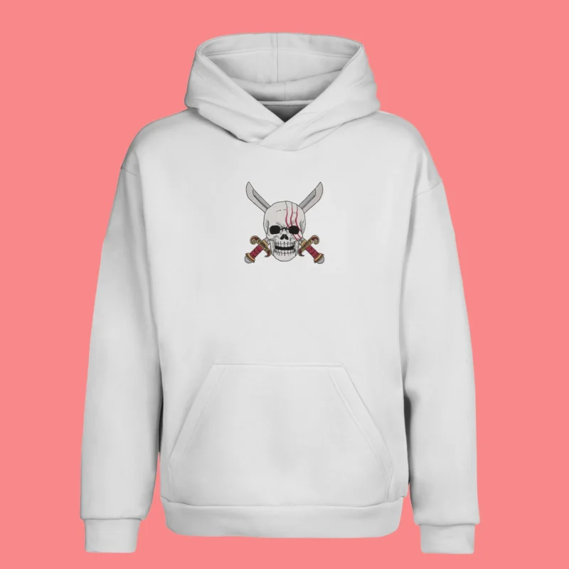 Zoro Jolly Roger | One Piece | Sweat à capuche brodé