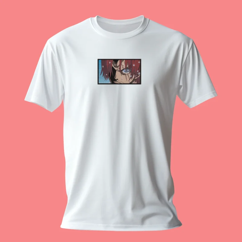 Shanks Red Hair Gaze | One Piece | T-shirt brodé