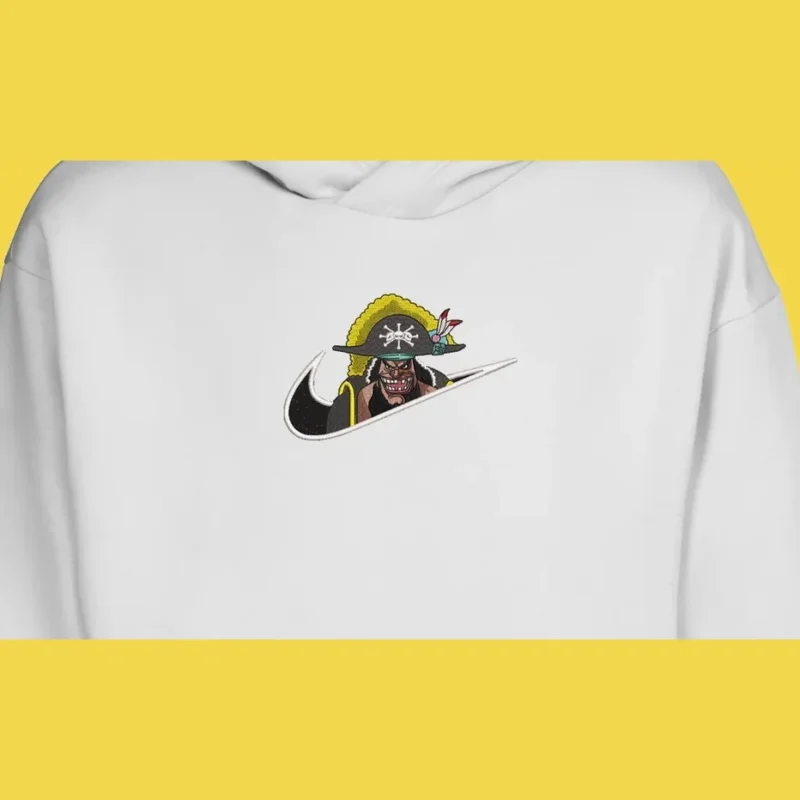 Blackbeard Pirate Grin | One Piece | Sweat à capuche brodé