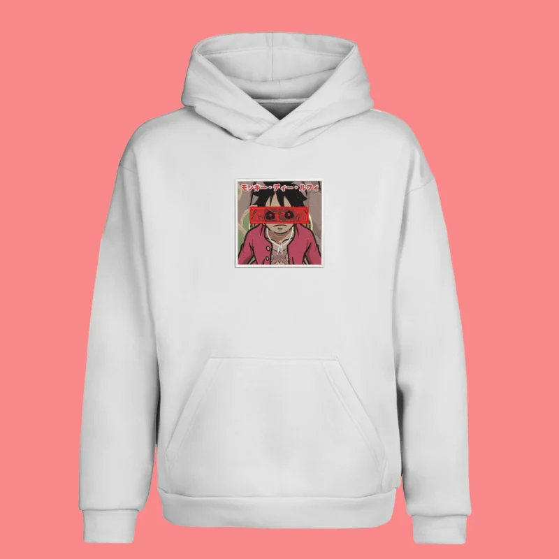 Monkey D Luffy Wanted Eyes | One Piece | Sweat à capuche brodé