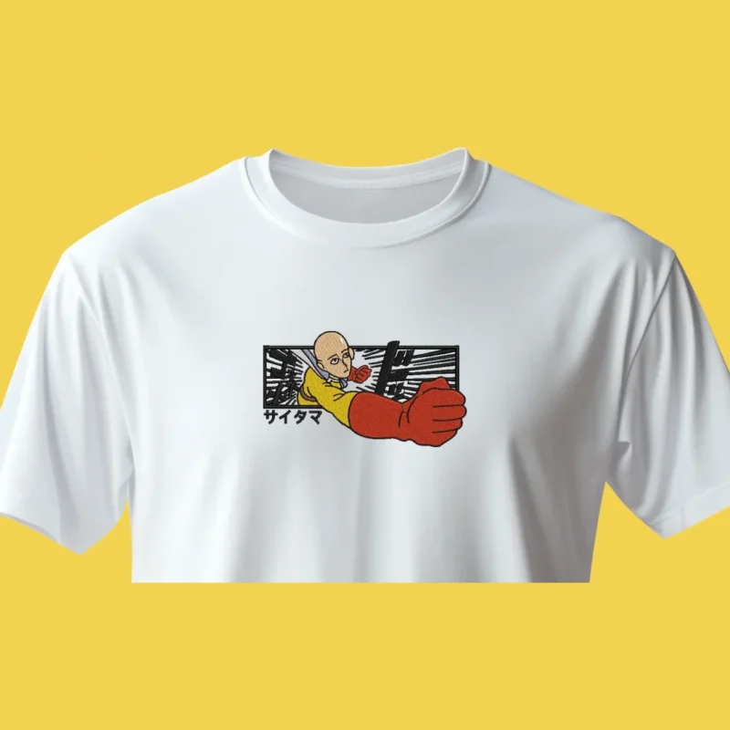Saitama Serious Punch | One Punch Man | T-shirt brodé