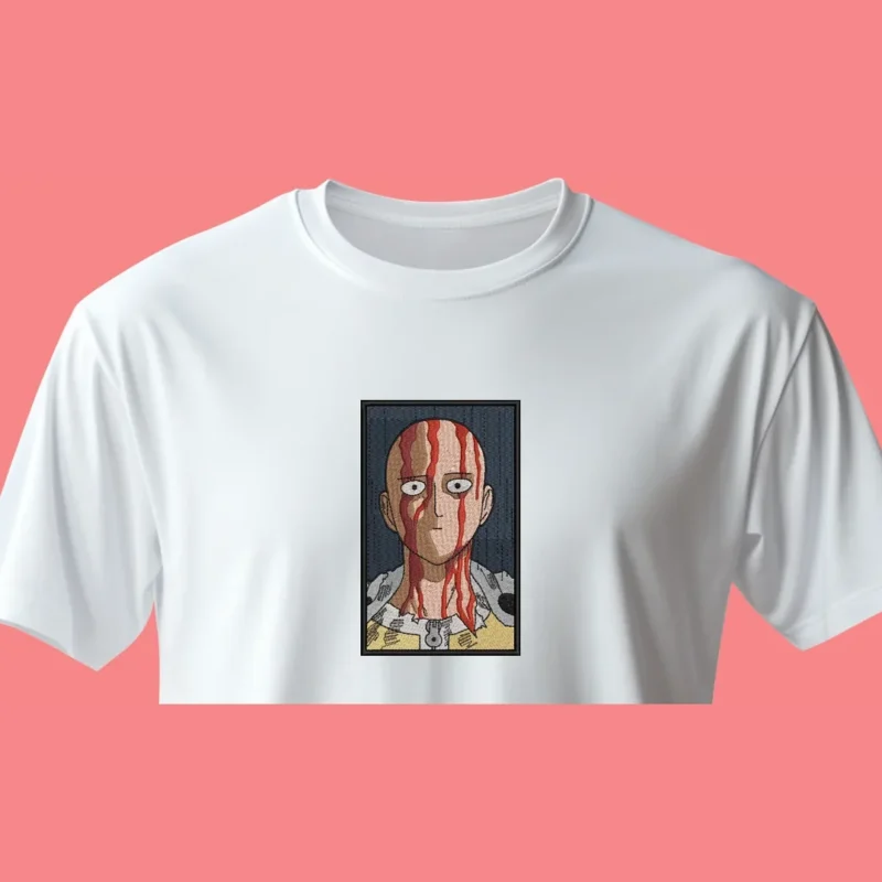 Saitama Bloody Armor | One Punch Man | T-shirt brodé