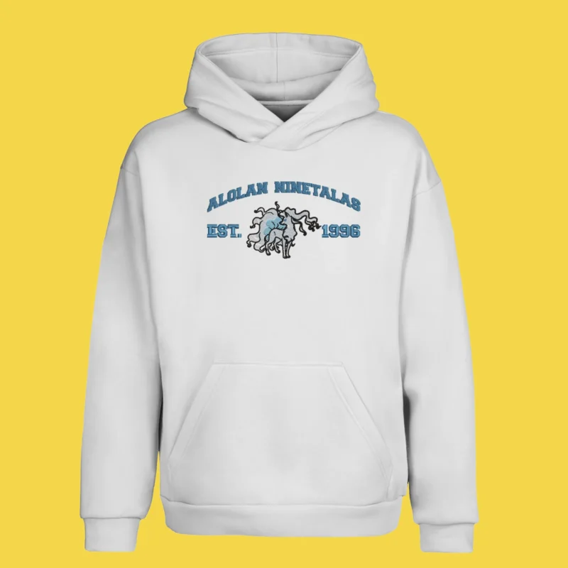 Alolan Ninetales Ice Spirit | Pokemon | Sweat à capuche brodé