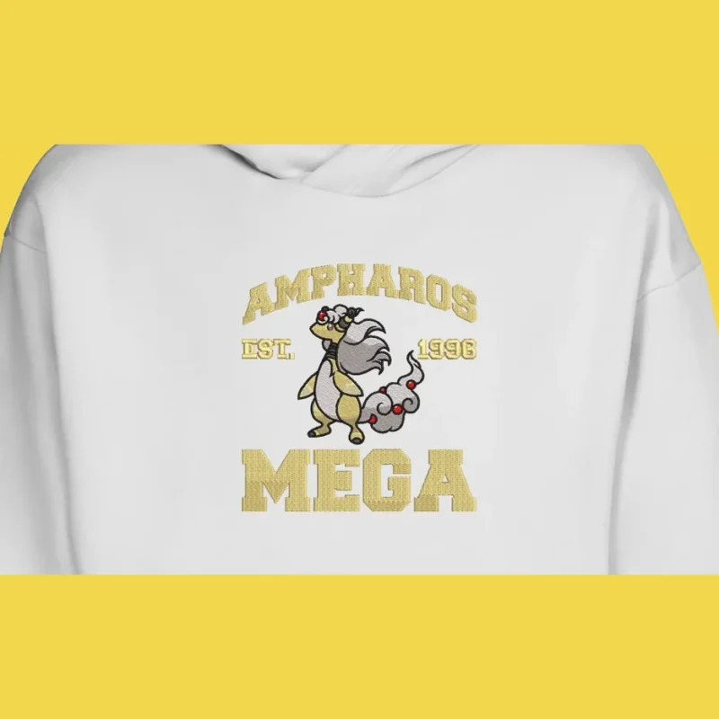 Mega Ampharos Electric Legacy | Pokemon | Sweat à capuche brodé