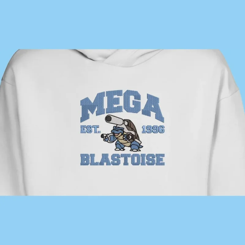 Mega Blastoise Hydro Cannon | Pokemon | Sweat à capuche brodé