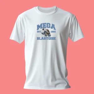 Mega Blastoise Hydro Cannon | Pokemon | T-shirt brodé