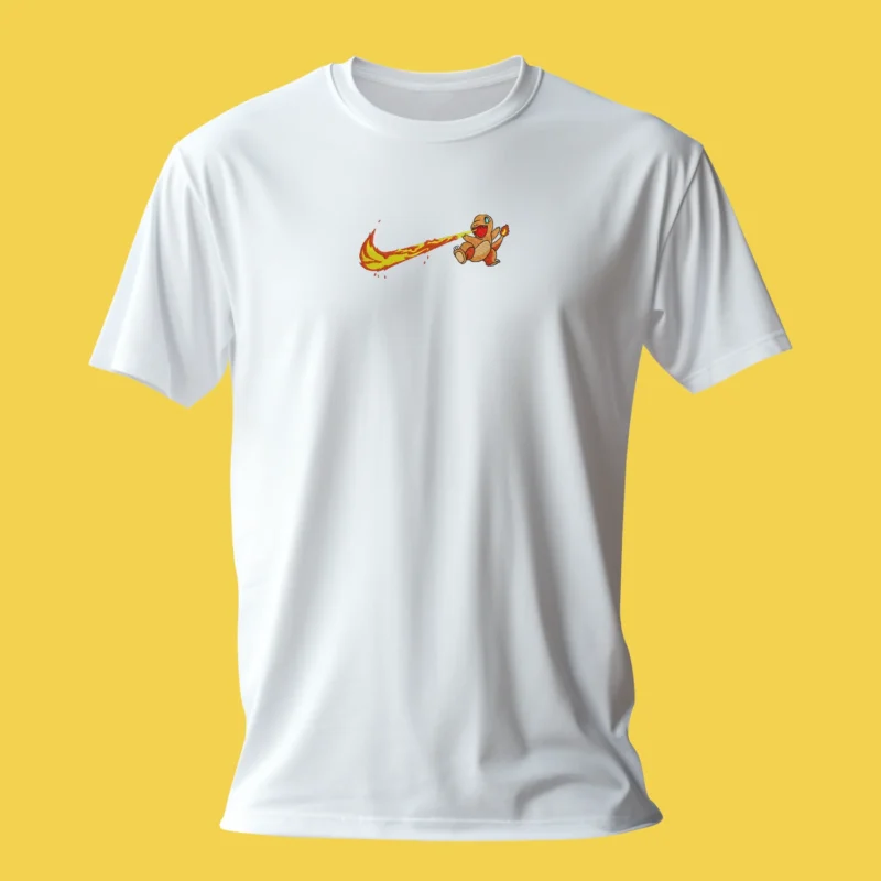 Charmander Flame Spark | Pokemon | T-shirt brodé
