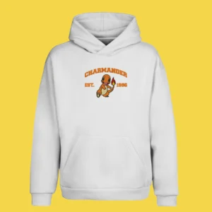 Charmander Retro Fire | Pokemon | Sweat à capuche brodé