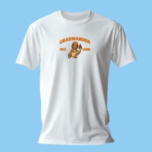 Charmander Retro Fire | Pokemon | T-shirt brodé