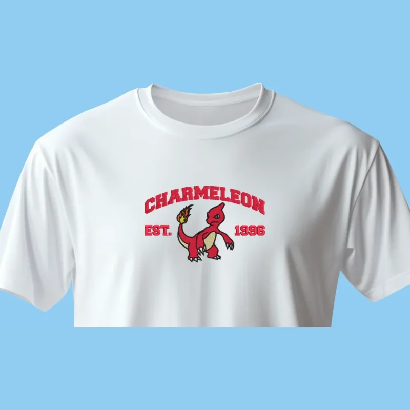 Charmeleon Fire Tail | Pokemon | T-shirt brodé