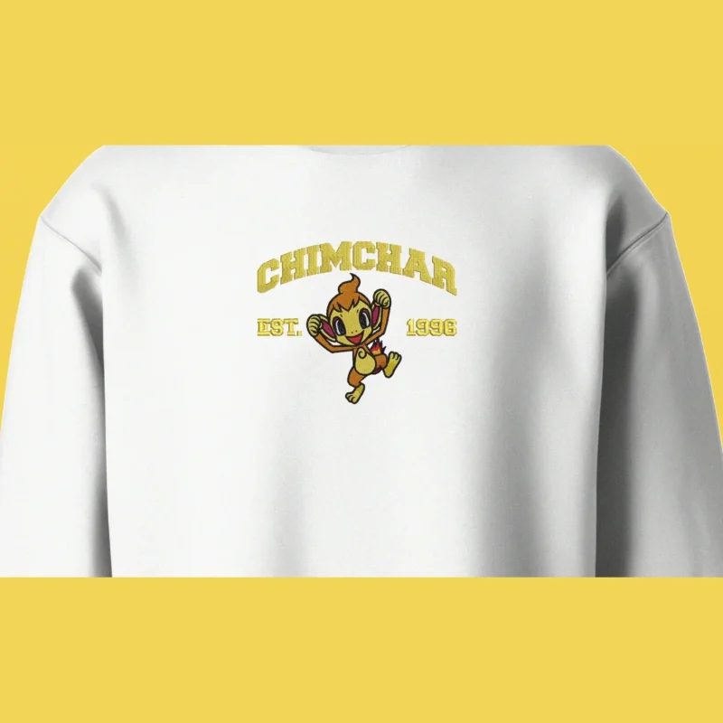 Chimchar Fire Monkey | Pokemon | Sweatshirt brodé