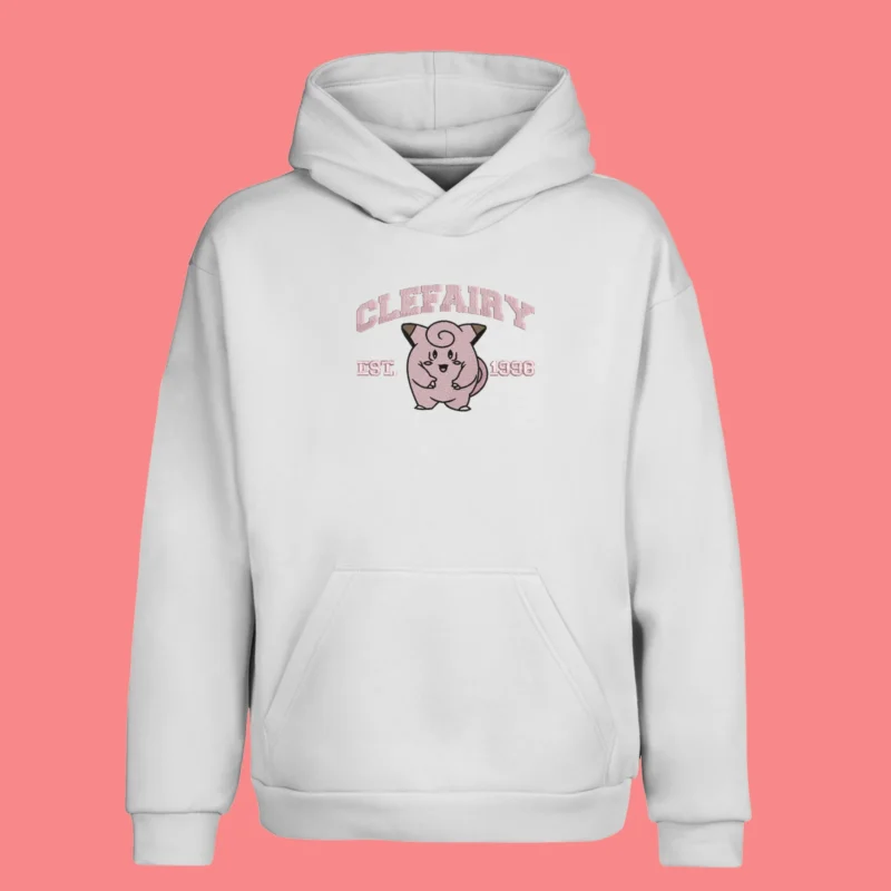 Clefairy Moon Charm | Pokemon | Sweat à capuche brodé