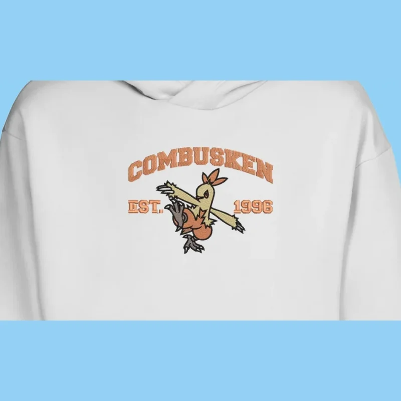 Combusken Fighting Flame | Pokemon | Sweat à capuche brodé