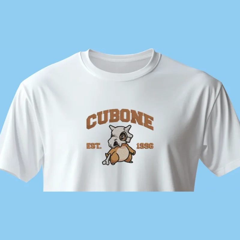 Cubone Lonely Bone | Pokemon | T-shirt brodé