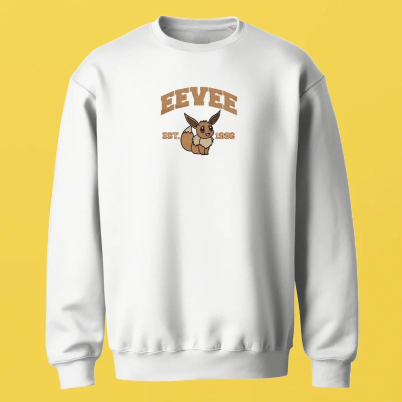 Eevee Retro Smile | Pokemon | Sweatshirt brodé