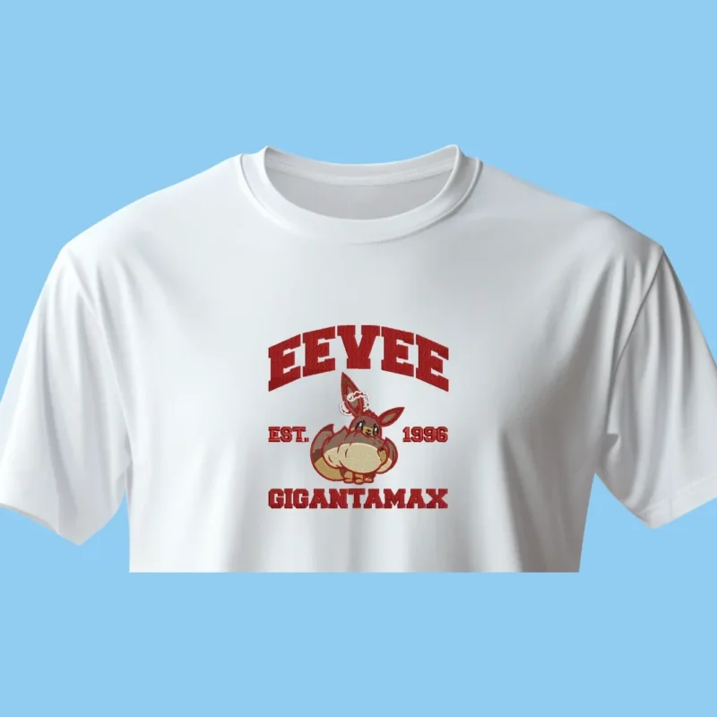 Gigantamax Eevee Fluff | Pokemon | T-shirt brodé
