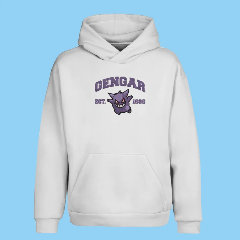 Gengar Shadow Smile | Pokemon | Sweat à capuche brodé