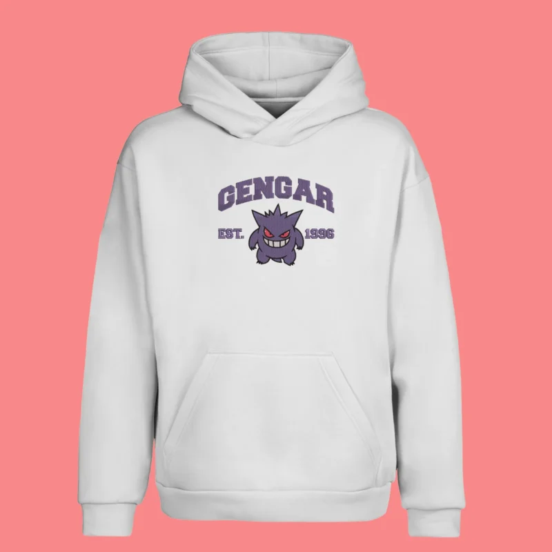Gengar Classic Grin | Pokemon | Sweat à capuche brodé