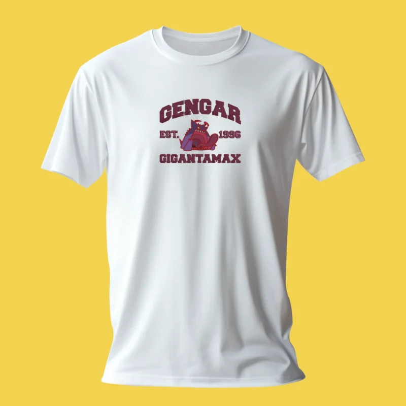 Gigantamax Gengar Shadow | Pokemon | T-shirt brodé Gigantamax Gengar Shadow | Pokemon | T-shirt brodé