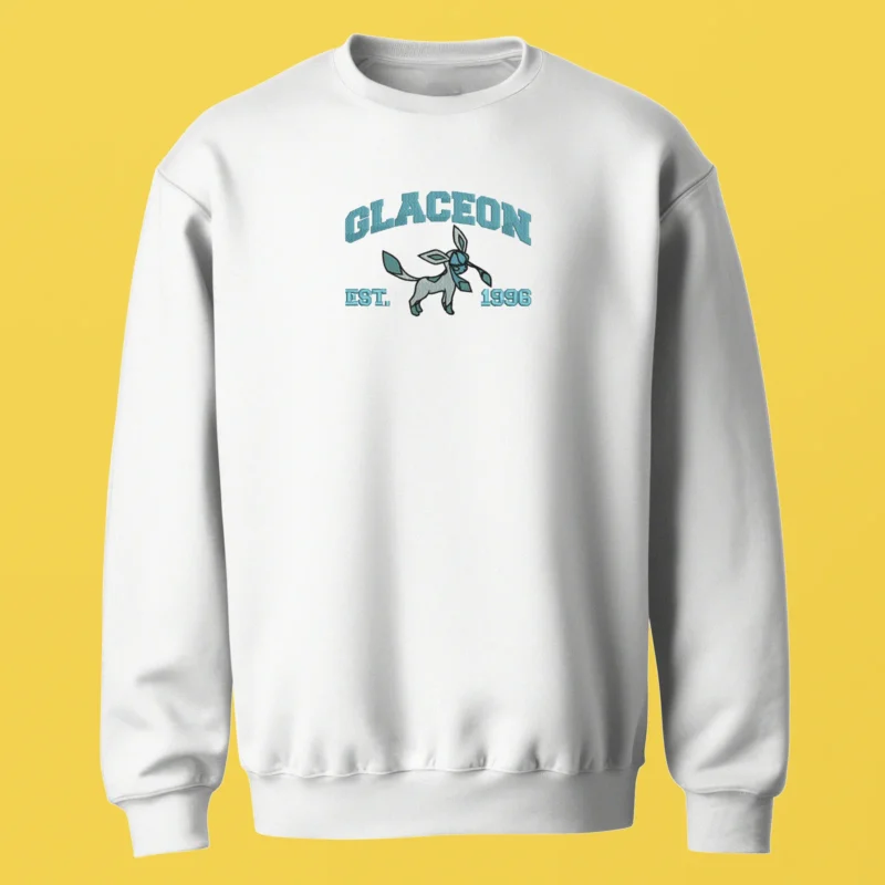 Glaceon Ice Elegance | Pokemon | Sweatshirt brodé
