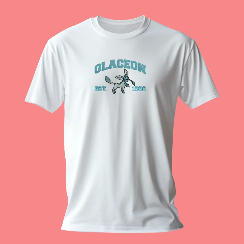 Glaceon Ice Elegance | Pokemon | T-shirt brodé