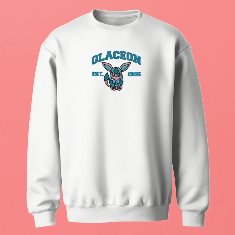 Glaceon Plush Frost | Pokemon | Sweatshirt brodé