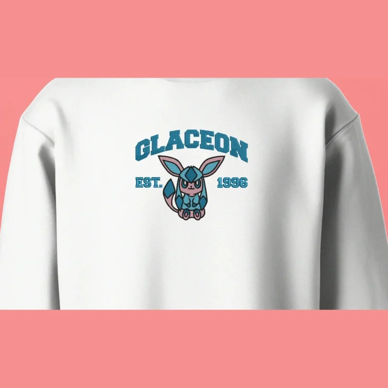 Glaceon Plush Frost | Pokemon | Sweatshirt brodé