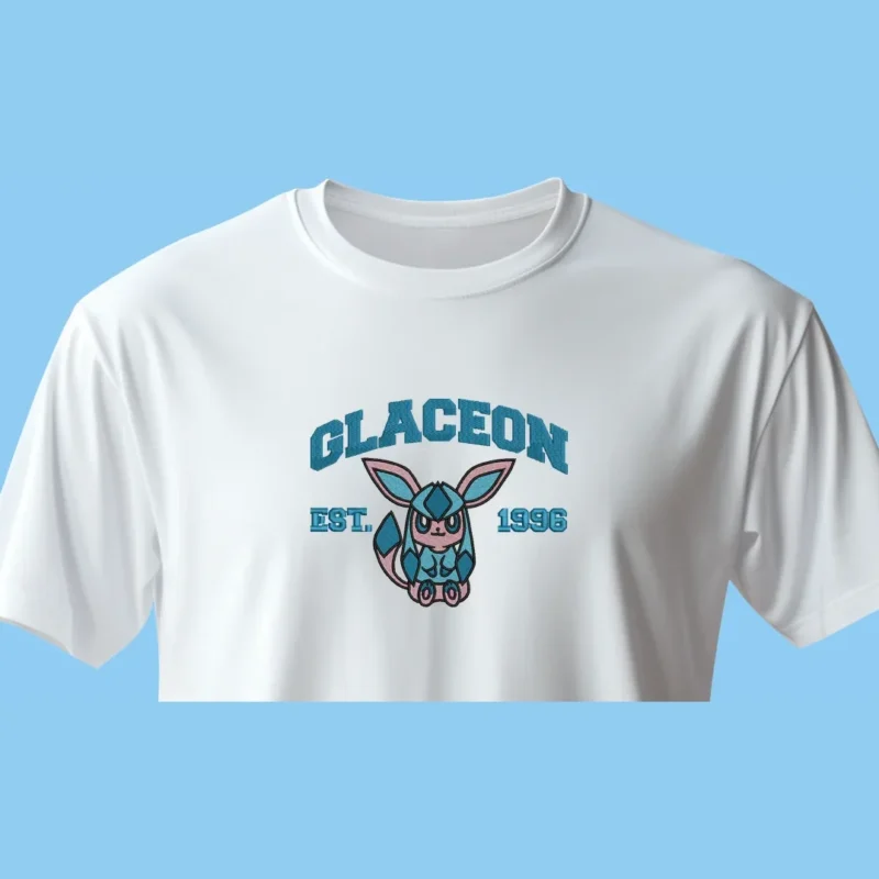 Glaceon Plush Frost | Pokemon | T-shirt brodé