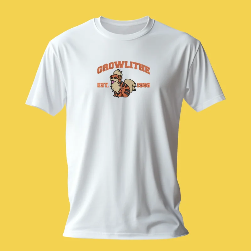 Growlithe Loyal Flame | Pokemon | T-shirt brodé