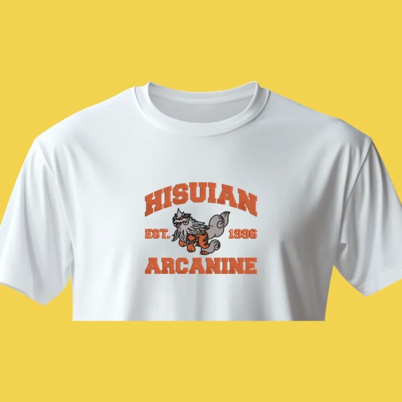Hisuian Arcanine Noble Flame | Pokemon | T-shirt brodé