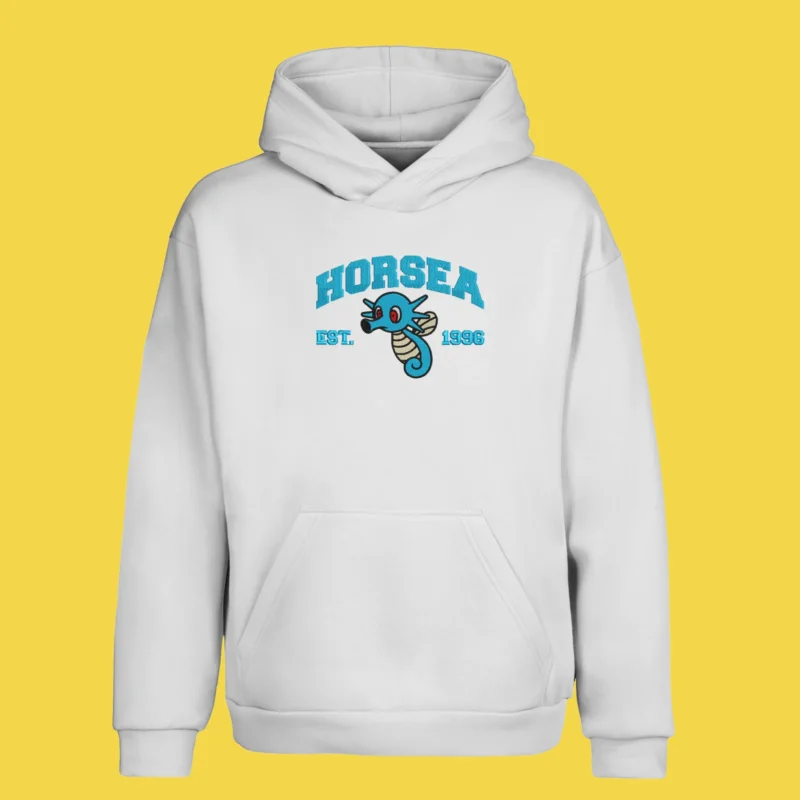 Horsea Bubble Spirit | Pokemon | Sweat à capuche brodé Horsea Bubble Spirit | Pokemon | Sweat à capuche brodé